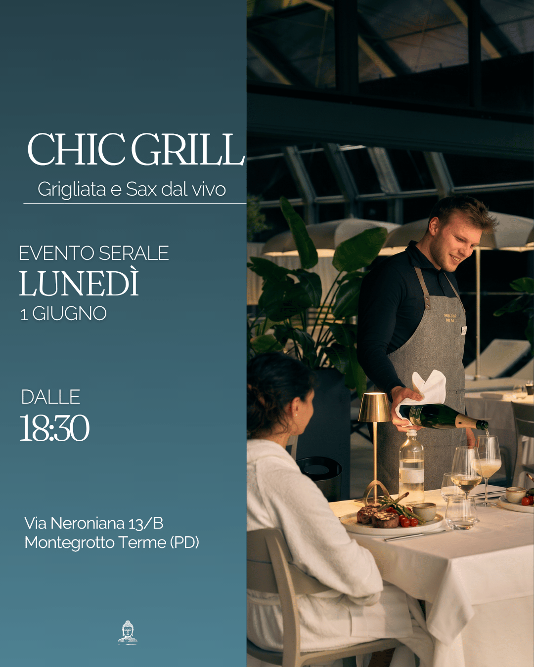 1 giugno – Chic Grill: Grigliata alle terme con sax live