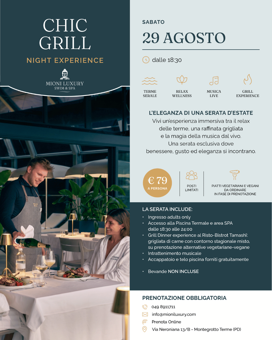 Terme di sera a Montegrotto: Chic Grill del 29 agosto